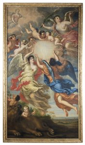 Allegorie op het huwelijk van koning Karel XI en koningin Ulrika Eleonora door David Klöcker Ehrenstrahl