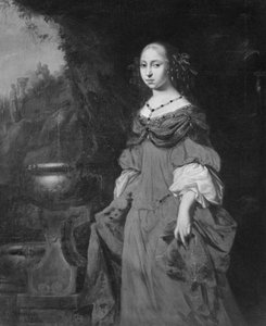 Anna Dorothea, 1640-1713, prinses van Holstein-Gottorp, abdis van Quedlinburg door David Klöcker Ehrenstrahl
