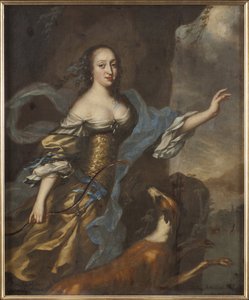 Portret van prinses Anna Dorothea van Holstein-Gottorp door David Klöcker Ehrenstrahl