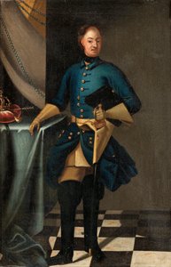 Portret van Koning Karel XII van Zweden door David Krafft von
