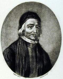 Portret van Dr Thomas Bailey, gegraveerd door Richard Earlom (1743-1822) uit Illustrious Characters in British History (mezzotint) door David Loggan