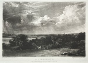 Verschillende onderwerpen van landschap, kenmerkend voor Engels landschap...Een zomerland door David Lucas