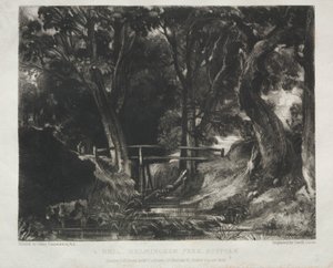 Verschillende Onderwerpen van Landschap, Kenmerkend voor Engels Landschap uit Schilderijen van John Constable, R.A.: Dal in de Bossen van Helmingham Park, Suffolk door David Lucas