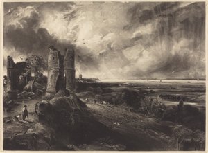 Hadleigh Castle (Grote Plaat) door David Lucas after John Constable