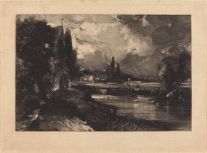 Molen bij Colchester door David Lucas after John Constable
