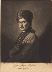 Jean Jacques Rousseau door David Martin after Allan Ramsay