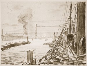 Een hospitaalschip bij een basis, illustratie uit 