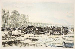 Mannen van de RFA die hun kanonnen schoonmaken, illustratie uit 