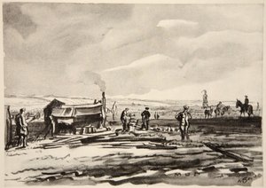 Aan de Somme: modder, illustratie uit 