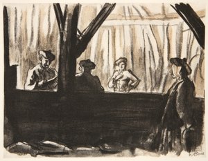 Schotse soldaten in een Franse schuur, illustratie uit 