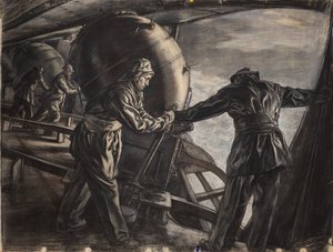 Studie voor Winter Mijnleggen bij IJsland, c.1942