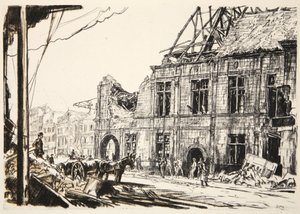 Het stadhuis van Peronne, illustratie uit 
