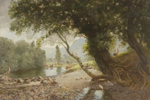 De klimop, de eik en de mooie berk, Bettws-y-Coed door David Murray