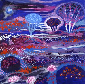 Kosmische tuin, 2017(acryl op doek)