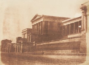 Oude Koninklijke Hogeschool, Calton Hill, Edinburgh, 1843-47. Makers: David Octavius Hill, Robert Adamson, Hill & Adamson door Hill and Adamson