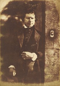David Octavius Hill bij de poort van Rock House, Edinburgh