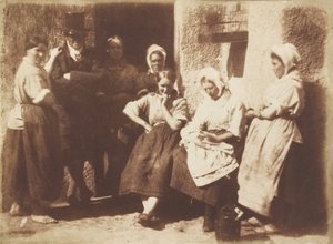 Deur van een Newhaven Pilotenhuisje door David Octavius Hill and Robert Adamson