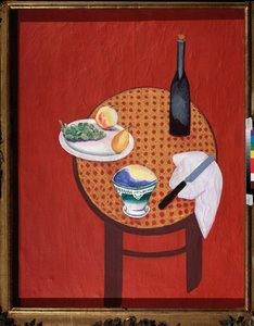 Rood stilleven door David Petrovich Sterenberg