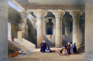Interieur van de Tempel in Esna, Boven-Egypte, 1838