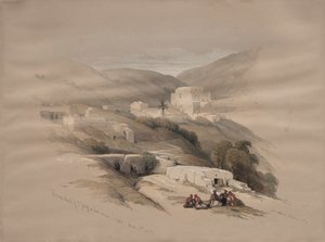 Christelijke kerk van St. George in Ludd, oud Lydda, 1839 door David Roberts