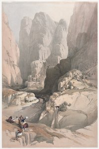 Ingang naar Petra, het Theater door David Roberts