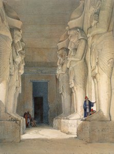 Opgegraven tempel van Gyrshe, Nubië door David Roberts