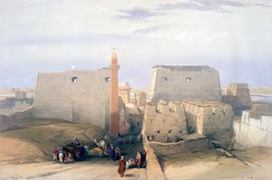 Grote ingang van de Tempel van Luxor, 19e eeuw door David Roberts