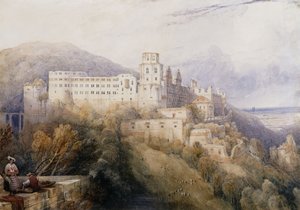 Heidelberg, Het paleis van de keurvorsten van de Palts, 1832 door David Roberts