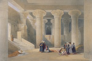 Interieur van de Tempel in Esna, Boven-Egypte, uit 