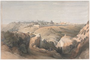 Jeruzalem vanaf de Olijfberg, 1839 door David Roberts