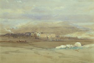 Medinet Habou, Thebe door David Roberts