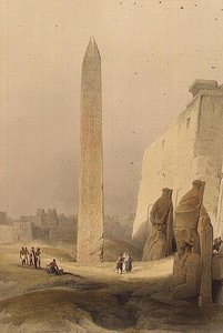 Obelisk in Luxor, uit "Egypte en Nubië", Vol.1