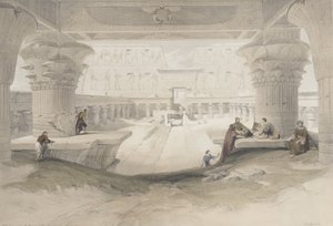 Portiek van de tempel van Edfu door David Roberts