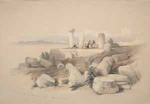 Ruïnes genaamd Om El Hamed nabij Tyrus door David Roberts