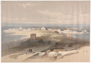 Sur of Tsor, Oud Tyrus vanaf de Landengte door David Roberts