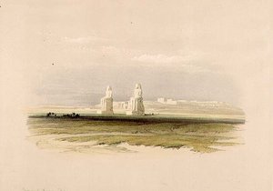 De Kolossen van Memnon, uit "Egypte en Nubië", Vol.1