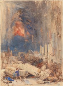 De verwoesting van Pompeï door David Roberts