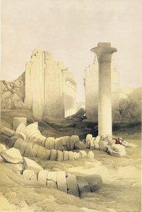 De Dromos of Centrale Hal van de Grote Tempel van Amon, Karnak, uit Egypte en Nubië, Vol.2