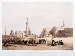 De ingang van de citadel van Caïro (Cairo) - in "The Holy Land" door David Roberts, Londen 1849 door David Roberts