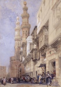 De poort van Metwaley, Caïro, 1838