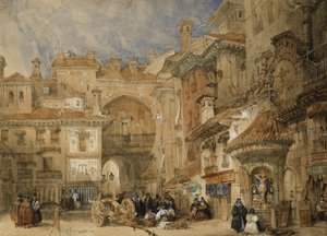 De Poort van de Viva Rambla, Granada, 1834 door David Roberts