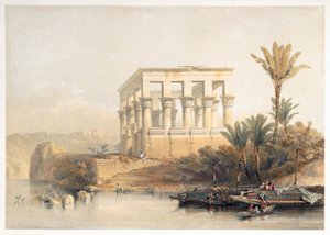 De Hypaethrale Tempel in Philae, genaamd het Bed van de Farao, Egypte, 1849