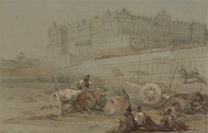 Het Koninklijk Paleis, Madrid, 1832 door David Roberts