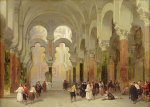 Het Heiligdom van de Koran, Moskee in Cordoba, 1849 door David Roberts