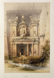 De Schatkist - El Khasne, uit de serie "Het Heilige Land", 1842-1849 door David Roberts