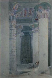 Onder de grote portiek, Philae door David Roberts