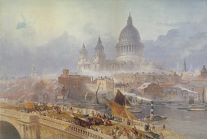 Uitzicht op Blackfriars Bridge en St Paul