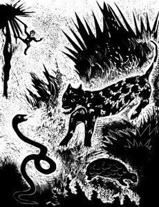 Illustratie uit het boek Just so stories..., door Rudyard Kipling door David Sterenberg
