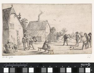 Boeren spelen jeu de boules door David Teniers (II)