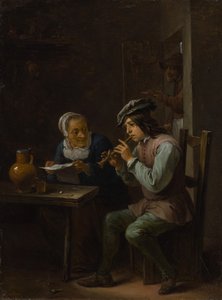 De Flageolet Speler, 163540 door David Teniers II